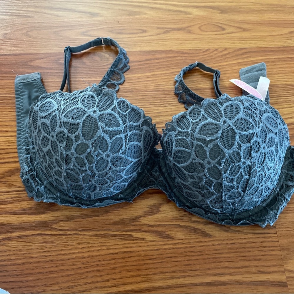 Victoria secret pink date push-up bra lace dark blue size 34DD